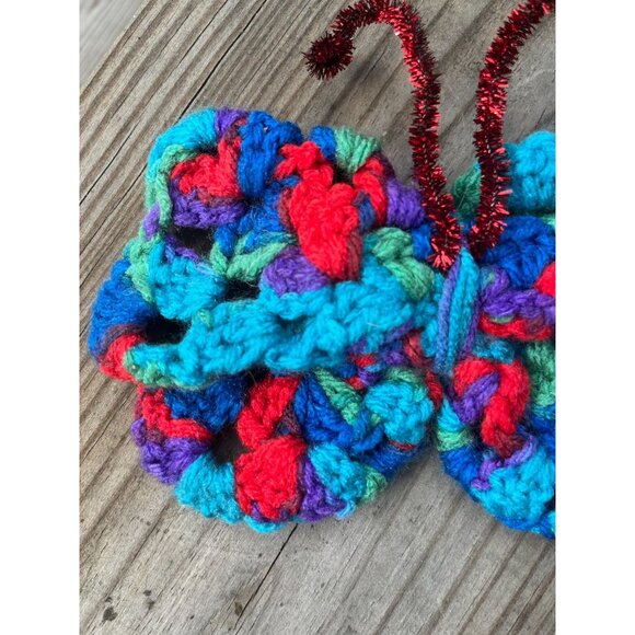 Handcrafted Multicolored Crocheted Butterfly - Picture 4 of 6